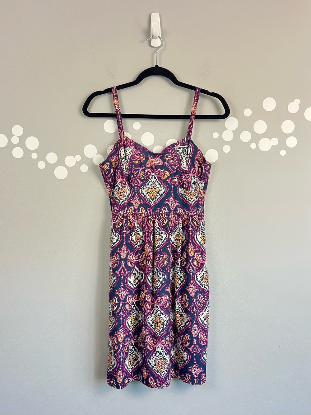 J.Crew Factory Medallion Paisley Fit & Flare Dress Size 0